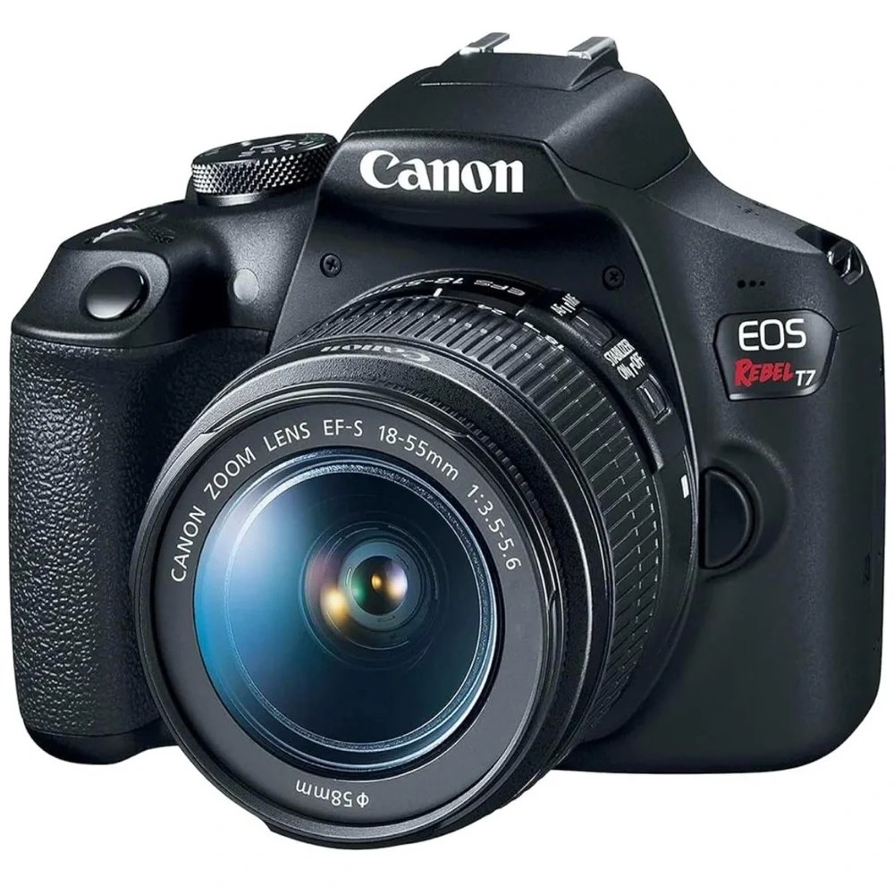 Canon EOS Camera with Lens and Accessories - Black and Red